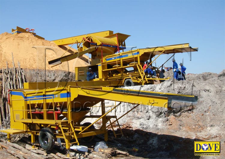 DOVE equipment for Alluvial diamond mining 