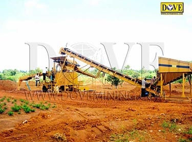 DOVE gold and diamond processing plant Portable processing plant in Sierra Leone, for recovery of placer Diamonds and Gold