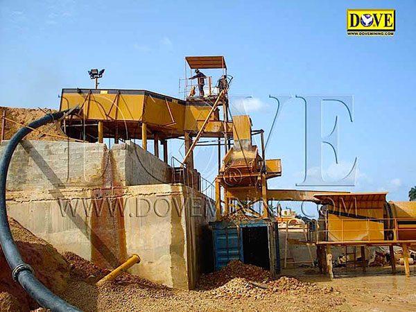 Wet Vibrating Grizzly DOVE washing plant in Sierra Leone