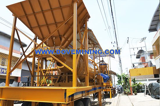Mobile processing plant for hard rock gold