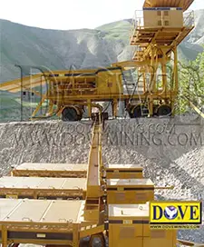 DOVE Portable Gold and Diamond wash plant in the mine