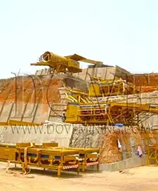 MEGAMINER semi stationary alluvial processing plant in the mine