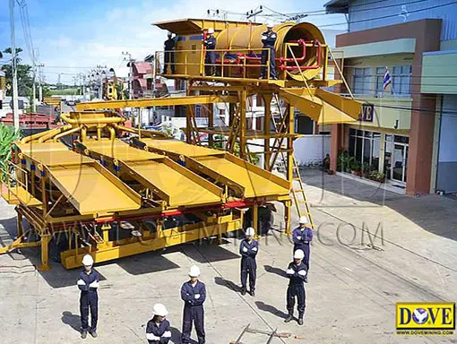 SUPERMINER Mobile processing (wash) plant at DOVE Equipment and Machinery factory