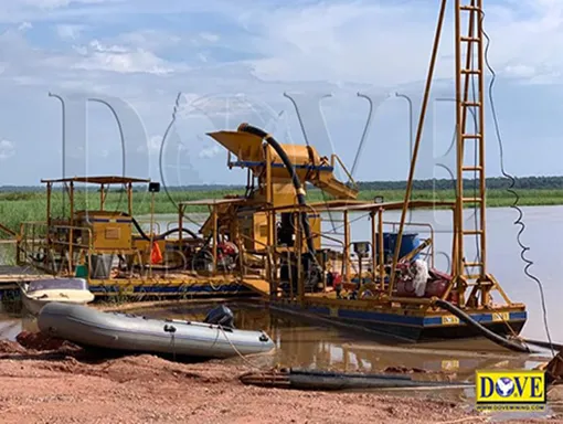 DOVE Floating Plant for river mining in Angola
