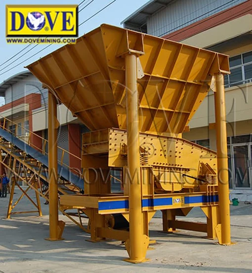 Feeding system with dry Feed Hopper at DOVE Factory