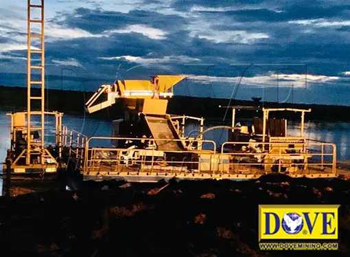 RIVERMINER Dredge and Floating plant in Angola, night view