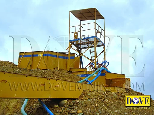 Wet Ore Feeding system of DOVE portable plant