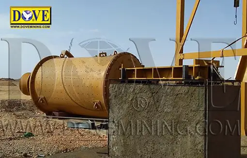 Ball Mill in the mine in Africa