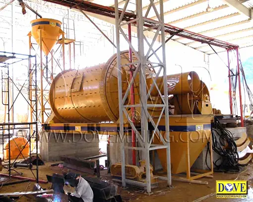 Ball Mill of DOVE stationary hard rock gold processing plant
