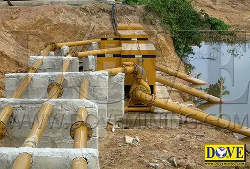 Water pumps in the mine