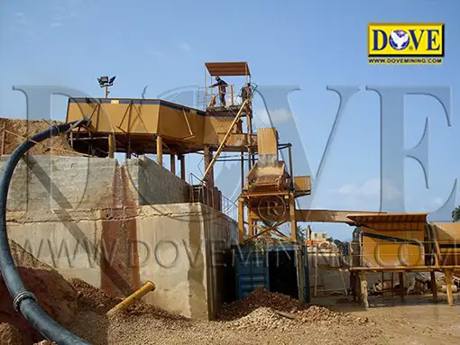 Wet Feed Hopper of the processing plant in the mine