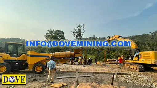 DOVE Side loader in a mine in West Africa