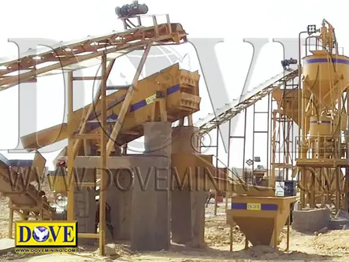 Dry Vibrating Screen in the mine