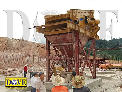 Vibrating Screen installation in the mine