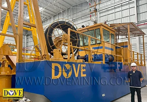 Gold dredging equipment at DOVE factory