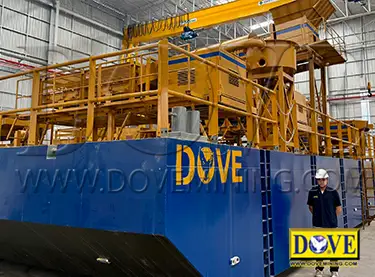 RIVERMINER® floating processing plant with DOVE technician